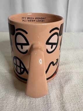 Vtg 90's Big Nose Handle Mug Coffee Dakin High on Stress Stanley Papel Cartoon